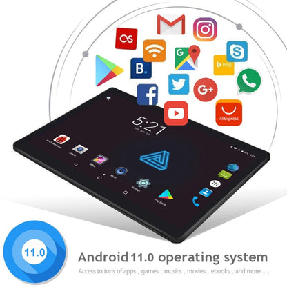 BDF M107 4G Phone Call Tablet PC, 10.1 inch, 4GB+64GB, Android 11, MTK6762 Octa Core, Support Dual SIM & Bluetooth & WiFi & GPS, EU Plug(Silver) - BDF by PMC Jewellery | Online Shopping South Africa | PMC Jewellery