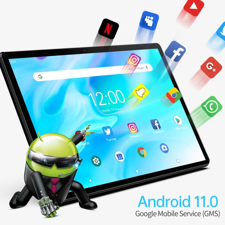 VASOUN M30 Tablet PC, 10.1 inch, 3GB+32GB, Android 11 RK3566 Quad Core CPU, Support Dual Band WiFi / Bluetooth, Global Version with Google Play, US Plug(Dark Gray) - 10.1 inch by VASOUN | Online Shopping South Africa | PMC Jewellery