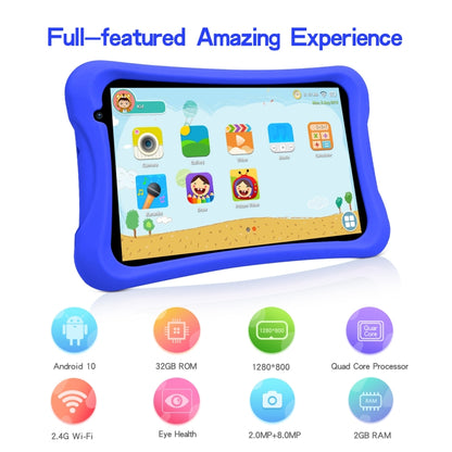 Pritom L8 Kids Tablet PC, 8.0 inch, 2GB+32GB, Android 10 Unisoc SC7731 Quad Core CPU, Support 2.4G WiFi / Bluetooth, Global Version with Google Play, US Plug(Blue) -  by PRITOM | Online Shopping South Africa | PMC Jewellery | Buy Now Pay Later Mobicred