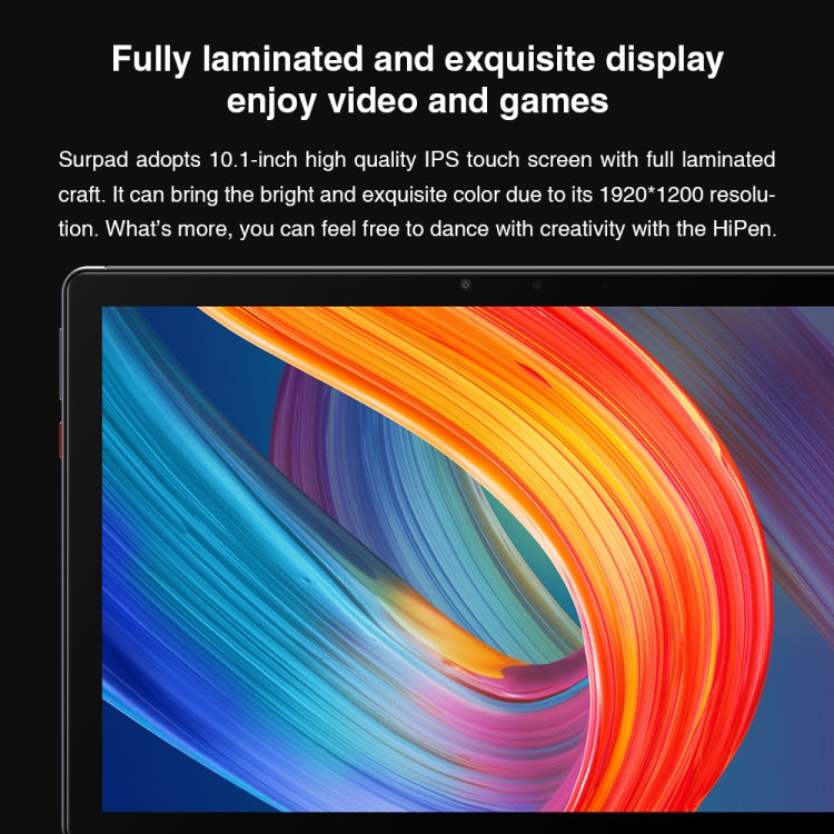 CHUWI Surpad 4G LTE Tablet PC, 10.1 inch, 4GB+128GB, Android 10.0, Helio MT6771V Octa Core up to 2.0GHz, Support Dual SIM & OTG & Bluetooth & Dual Band WiFi, EU Plug (Black+Grey) - CHUWI by CHUWI | Online Shopping South Africa | PMC Jewellery