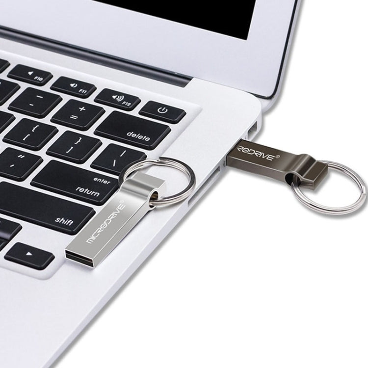 MicroDrive 4GB USB 2.0 Metal Keychain U Disk (Black) - USB Flash Drives by MicroDrive | Online Shopping South Africa | PMC Jewellery