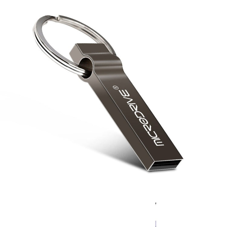 MicroDrive 128GB USB 2.0 Metal Keychain U Disk (Grey) - USB Flash Drives by MicroDrive | Online Shopping South Africa | PMC TechLife | Buy Now Pay Later Mobicred