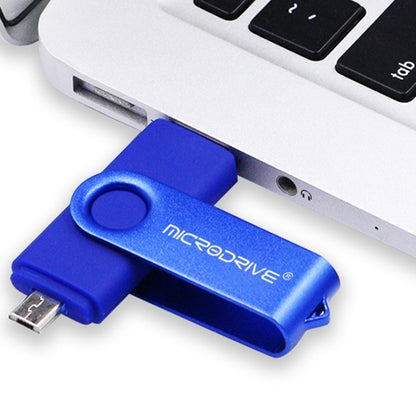 MicroDrive 32GB USB 2.0 Mobile Computer Dual-use Rotating OTG Metal U Disk (Red) - USB Flash Drives by MicroDrive | Online Shopping South Africa | PMC Jewellery | Buy Now Pay Later Mobicred