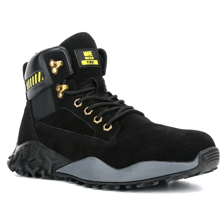 Jiefu Light And Breathable Steel Head Anti Smashing, Anti Piercing, Anti Slip And Waterproof Safety Shoes (Color:High Top Black Size:43) - Casual Shoes by Jiefu | Online Shopping South Africa | PMC Jewellery | Buy Now Pay Later Mobicred